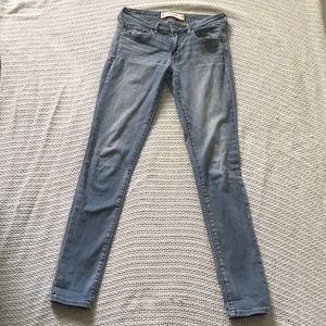 Abercrombie and Fitch light wash skinny jeans